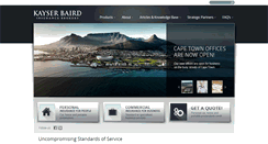 Desktop Screenshot of kayserbaird.co.za