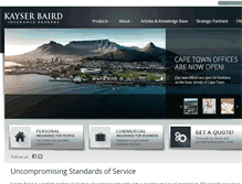 Tablet Screenshot of kayserbaird.co.za